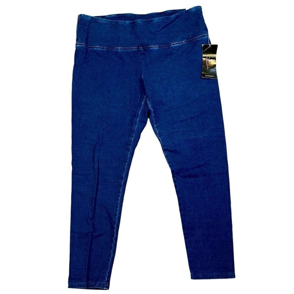 NWT Slim-sation By Multiples Pull-on Denim Leggings 0X 14W
